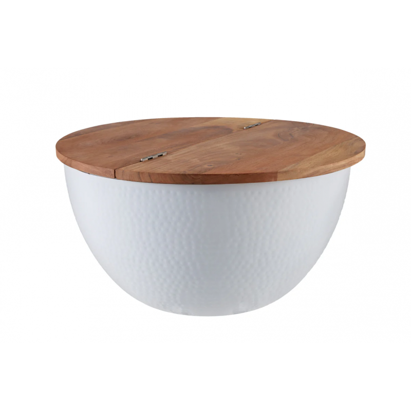 Stolik kawowy Tandor 60cm Mango biały - Invicta
