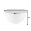 Stolik kawowy Tandor 60cm Mango biały - Invicta