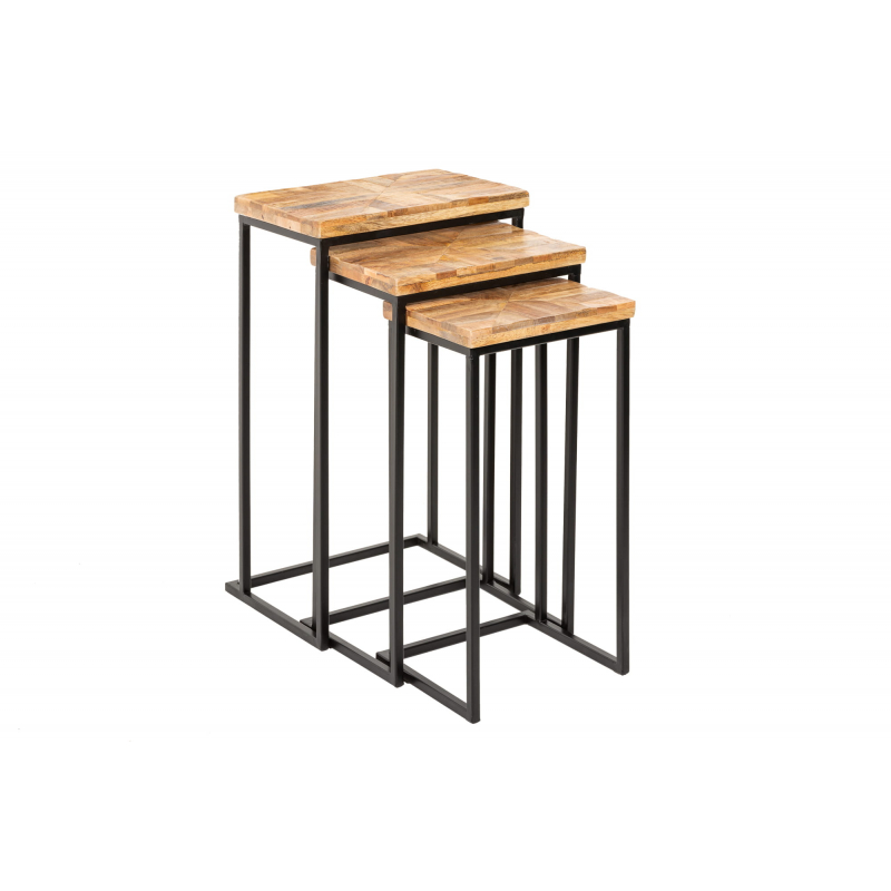 Stolik kawowy Industrial 3 Mango - Invicta
