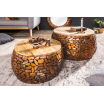 Stolik kawowy Stone Mosaic 2 miedziany - Invicta