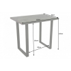 Stolik Iron Craft 120cm Mango szary - Invicta