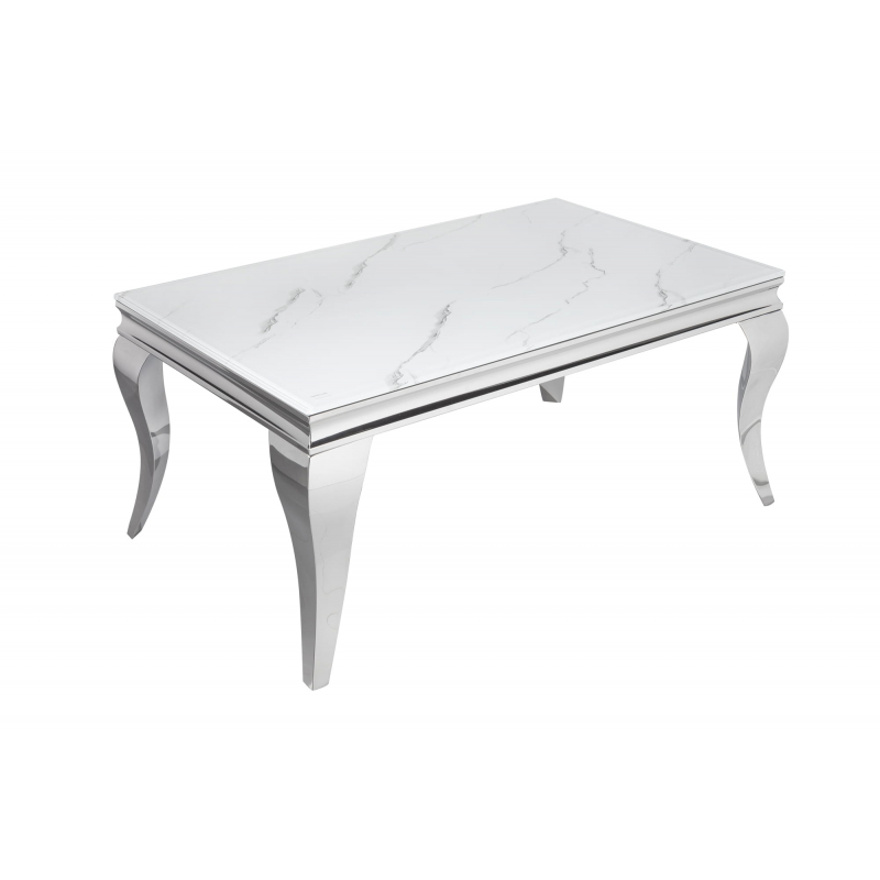 Stolik kawowy New Barok 100 cm srebrny - Invicta