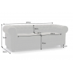 Sofa Niagara 3 szary antyczny - Invicta