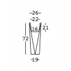 Donica Diamond 72 cm - Plust