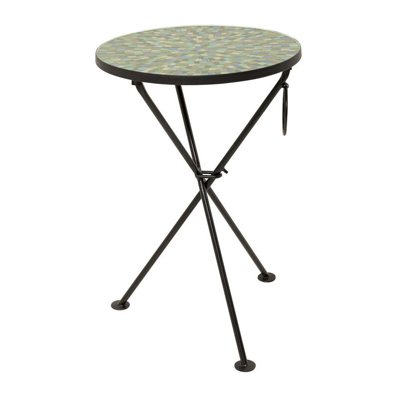 Stolik boczny Clack Mosaic Green Blue Ø35cm