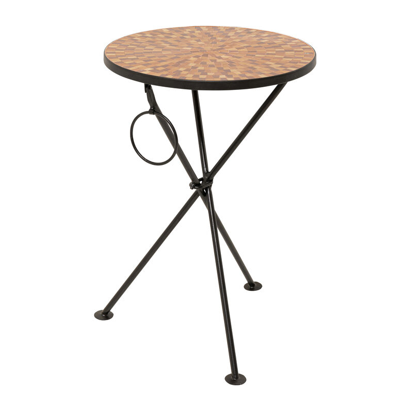 Stolik boczny Clack Mosaic Orange Ø35cm