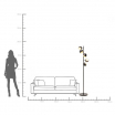 Lampa podłogowa Calotta Black 5-lite