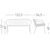 Ławka Amitha Bench, różne warianty - Gaber