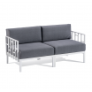 Sofa dwuosobowa Enjoy, biały stelaż - Gaber