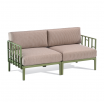Sofa dwuosobowa Enjoy, zielony stelaż - Gaber