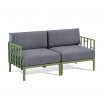 Sofa dwuosobowa Enjoy, zielony stelaż - Gaber