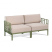 Sofa dwuosobowa Enjoy, zielony stelaż - Gaber
