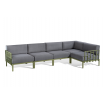 Sofa Enjoy 5, zielony stelaż - Gaber