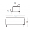 Sofa Etesian 164, różne warianty - Gaber