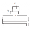 Sofa Etesian 224, różne warianty - Gaber