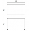 Stół Piave 120 x 70 - Nardi