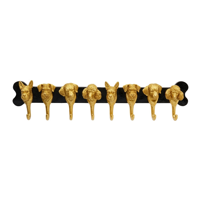 Wieszak ścienny Dog Family Gold 69 cm - Kare
