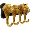 Wieszak ścienny Dog Family Gold 31 cm - Kare