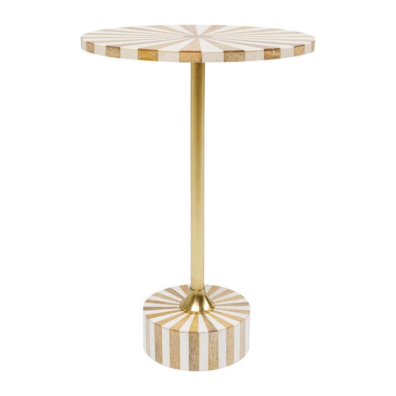 Stolik boczny Domero Cirque Gold White Ø40cm - Kare