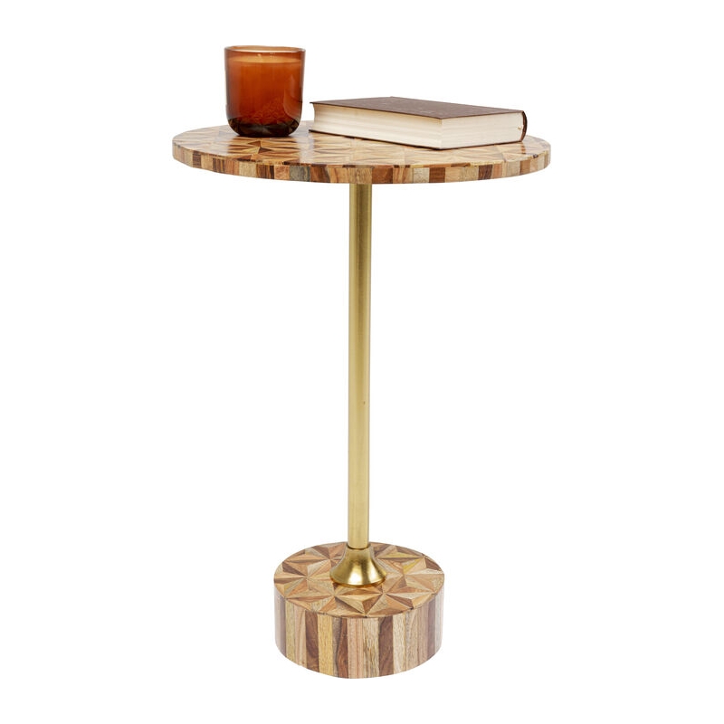 Stolik boczny Domero Cirque Geo Brown Ø40cm - Kare