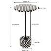 Stolik boczny Domero Chess Black White Ø25cm - Kare