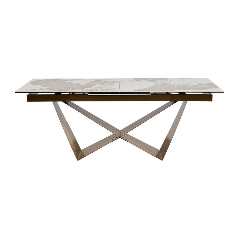 Stół rozkładany Connesso Brass 200(+60)x90cm - Kare