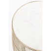 Stolik boczny Beam White Marble Brass Ø32cm - Kare