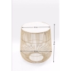 Stolik boczny Beam White Marble Brass Ø32cm - Kare