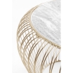 Stolik boczny Beam Grey Marble Brass Ø43cm - Kare