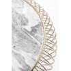 Stolik boczny Beam Grey Marble Brass Ø43cm - Kare