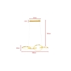 Lampa wisząca Galaxy LED Gold 155cm - Kare