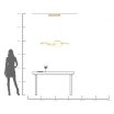 Lampa wisząca Galaxy LED Gold 155cm - Kare