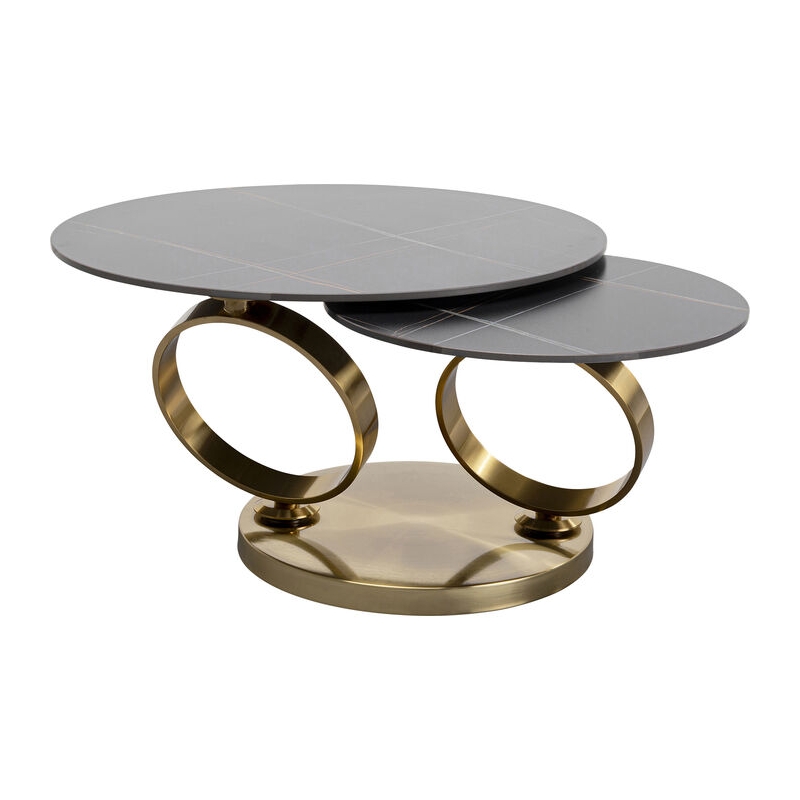 Stolik kawowy Beverly Gold 133x80cm - Kare