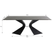 Stół Gloria Ceramic Black 180x90cm - Kare