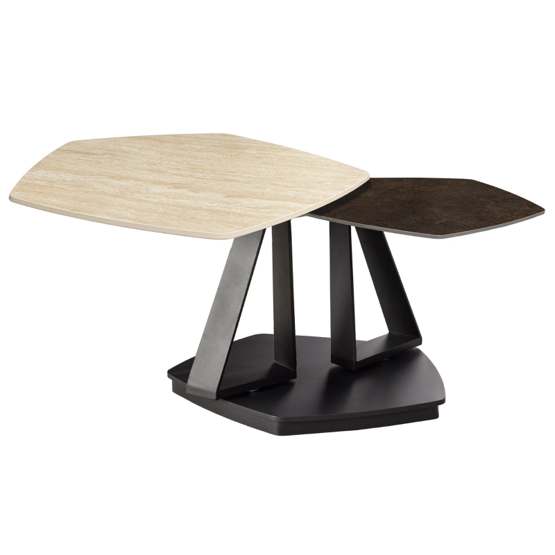 Stolik kawowy Movement Travertine 80-130cm - Invicta