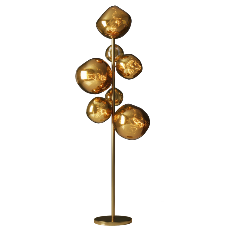 Lampa podłogowa Liquid Diamond Gold - Invicta