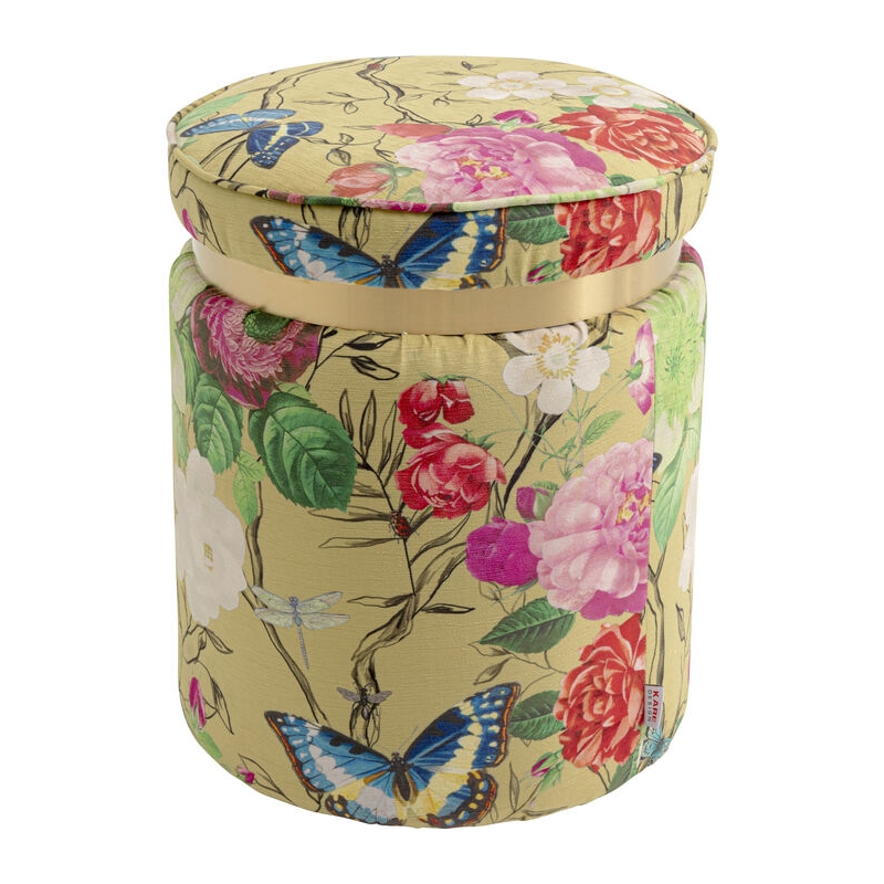 Stołek Flower Fever Yellow Ø39cm - Kare