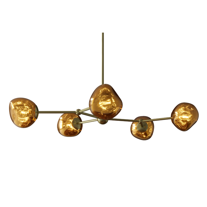 Lampa wisząca Liquid Diamond 5 Gold - Invicta