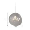 Lampa wisząca Liquid Diamond 35cm Grey - Invicta