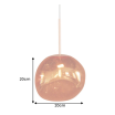 Lampa wisząca Liquid Diamond 20cm Copper - Invicta
