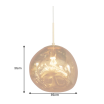 Lampa wisząca Liquid Diamond 35cm Gold - Invicta