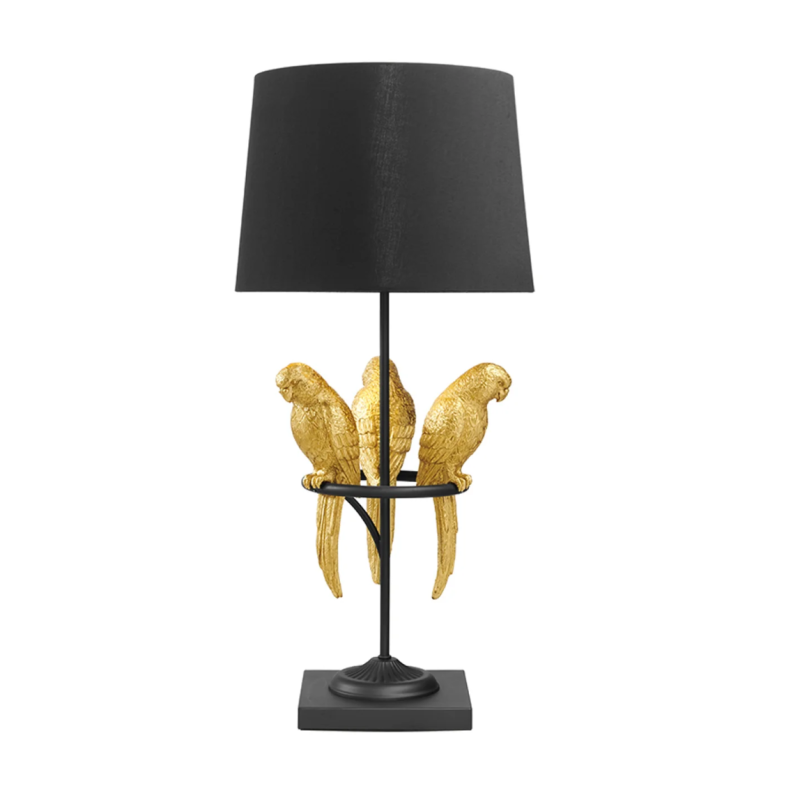 Lampa stołowa Wildlife Parrots Gold - Invicta