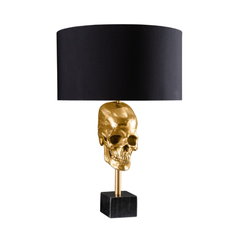 Lampa stołowa Skull Gold -...