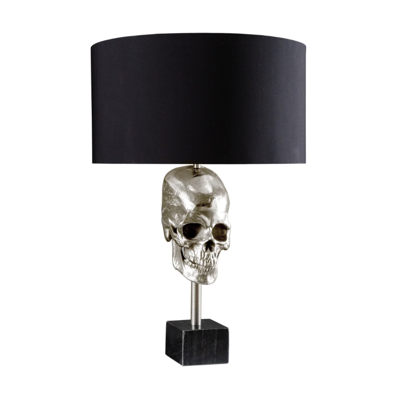 Lampa stołowa Skull Silver - Invicta