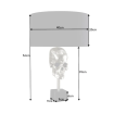 Lampa stołowa Skull Silver - Invicta