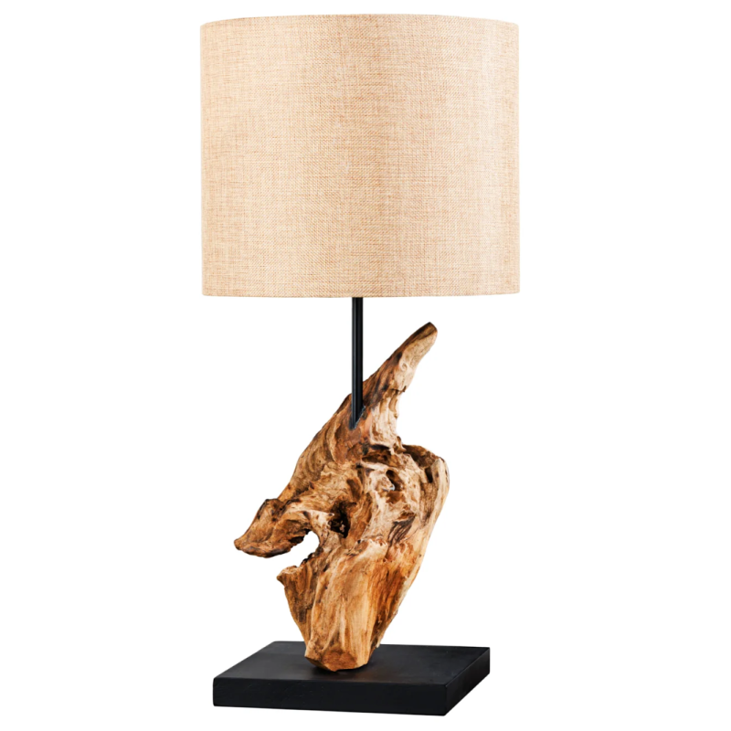 Lampa stołowa Hypnotic Teak Wood - Invicta