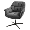 Fotel obrotowy Papillon Anthracite - Invicta