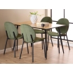 Zestaw stół Wilma i 4 krzesła zielone Esra - Actona