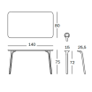 Stół First 140x80 cm - Magis