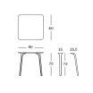 Stół First 80x80 cm - Magis